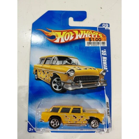 NIP Hot Wheels Heat Fleet 1:64 Die Cast 1955 Chevrolet Nomad Wagon Classic Car
