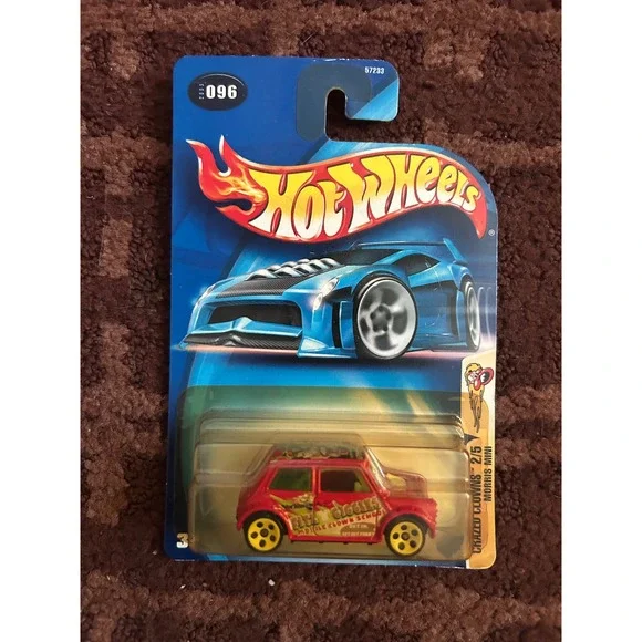 Hot Wheels 2003‎ Crazed Clowns Morris Mini Red 2/5 Collector 096 Diecast Car