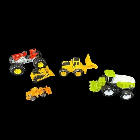 Toy Tractor Mixed Brand of‎ Heavy Equipment Toys Lot Of 5