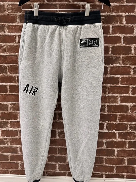 Nike Kids Light Grey & Black 'Air' Jogger Sweatpants