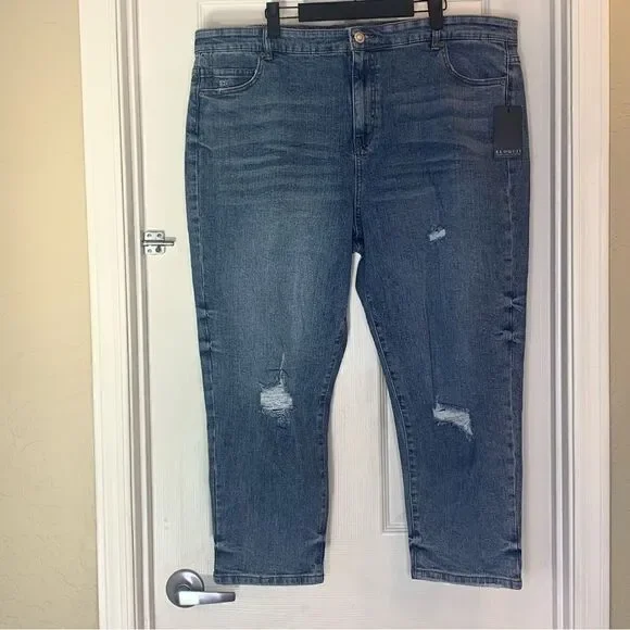 Eloquii Distressed Crop Jeans Size 16G