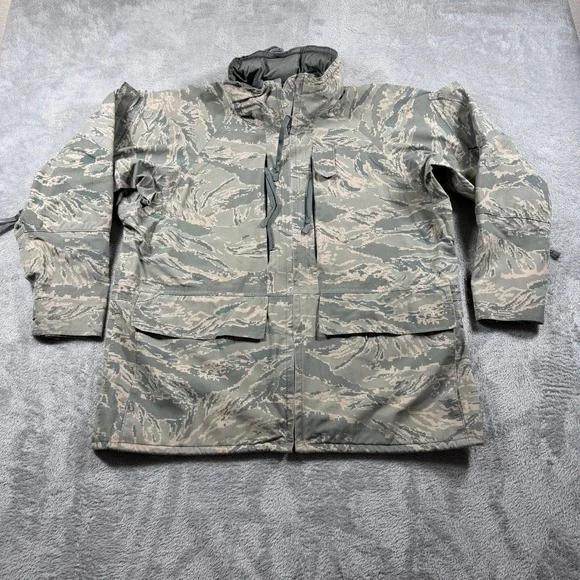 Tennier Industries USAF‎ Parka APECS Tiger Stripe Men Medium Short Hooded