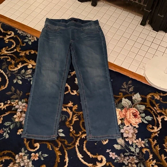 Adrienne‎ Vittadini Blue pull on Jean leggings. Worn about 5x
