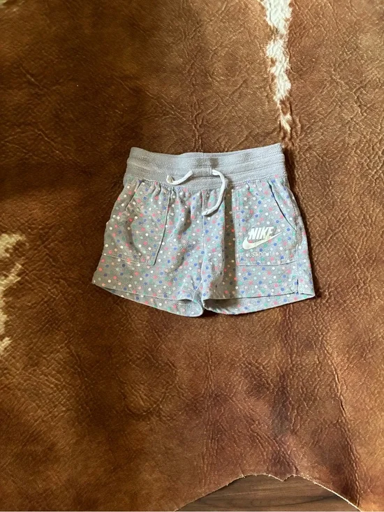 Nike Gray Polka Dot Girls' Knit Shorts