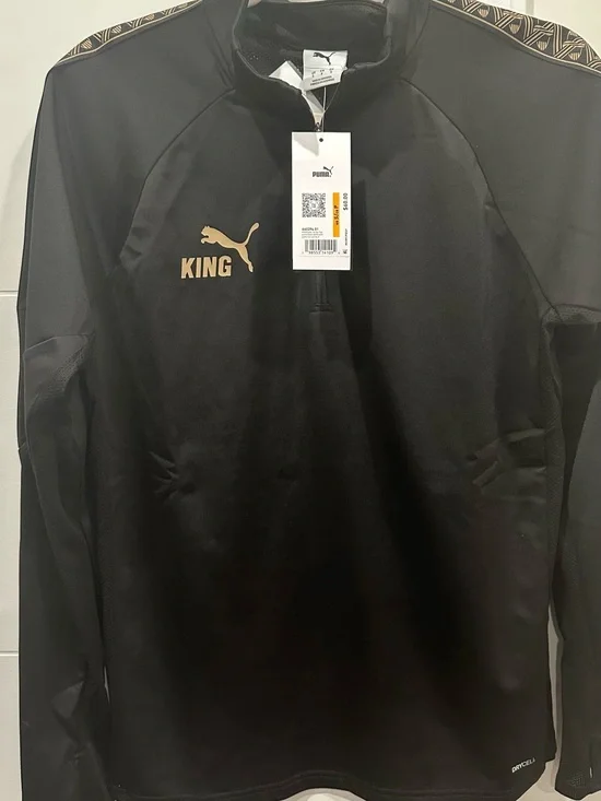 Puma King Black Jacket with Gold Accents