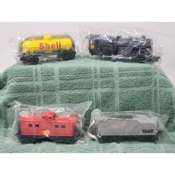 New 1995 Shell Gas Promo Train Set Fletcher Barnhardt & White HO Scale 4Pc Atlas