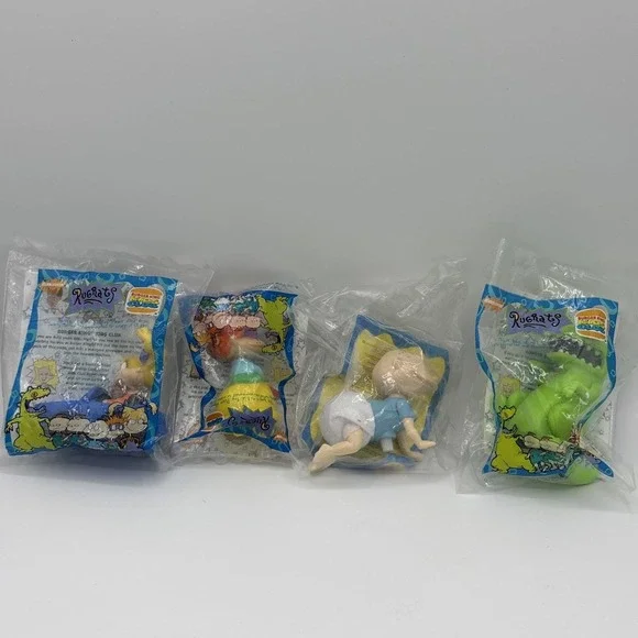 Vintage 1998 Burger King Rugrats Toys Lot of 4 - NEW SEALED NIP Reptar Chuckie