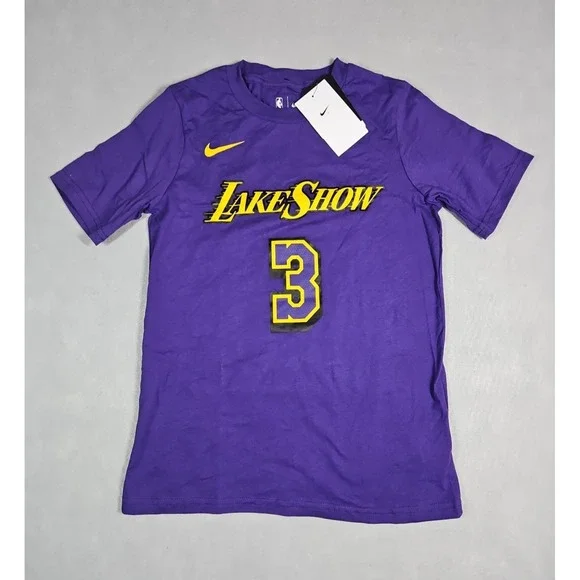 Nike Kids Los Angeles Lakers #3 Davis Graphic T Shirt Size Medium (10/12) NWT‎