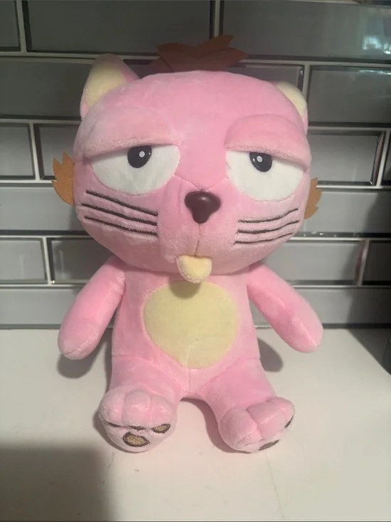 Dings Pink Plush Cat Toy - Soft Stuffed Pet Plush
