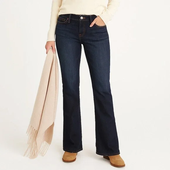 Lucky Brand Womens 4/27 Dark Wash Low Rise Bootcut Jeans‎ Classic Retro Denim