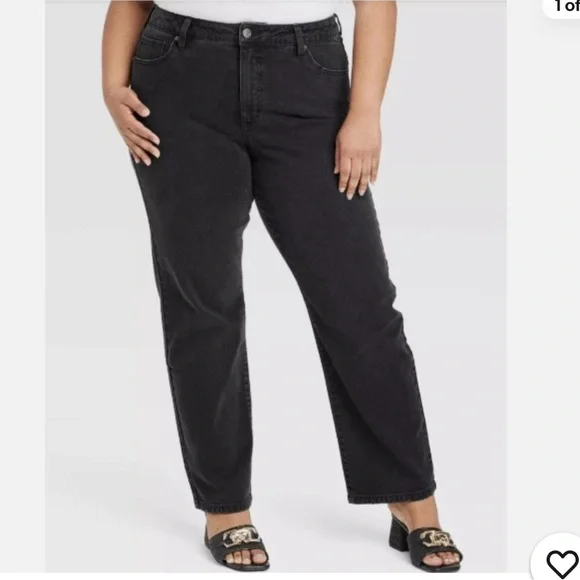 Ava & Viv- Women's High-Rise 90's Straight Leg Jeans