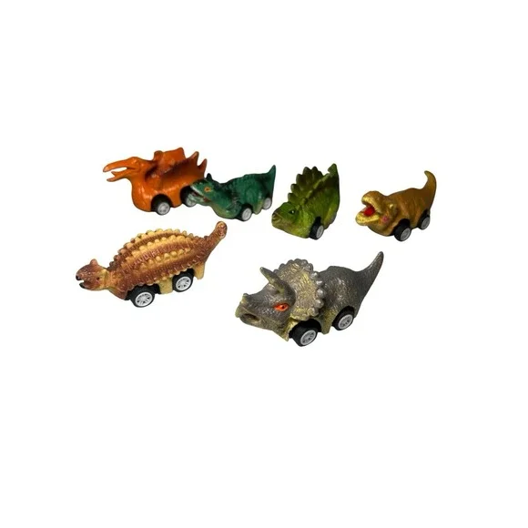 Assorted‎ Lot of 6 Dinosaur Slot Cars Mixed Colors Species