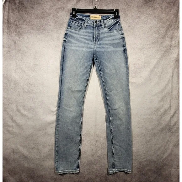 Silver Jeans Authentic Denim Womens‎ 2 Curvy High Slim Straight 25x32 *