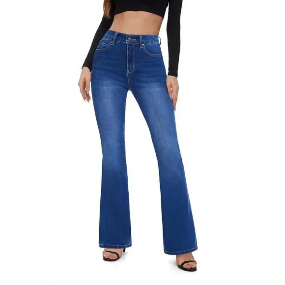 Women's High Waisted Butt Lifting Stretch Bootcut Jeans Size 4