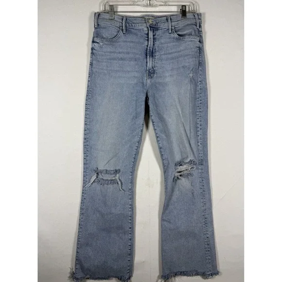 MOTHER The Hustler Ankle Chew Jeans Women 32 High Rise Drinking By The Pool Wash