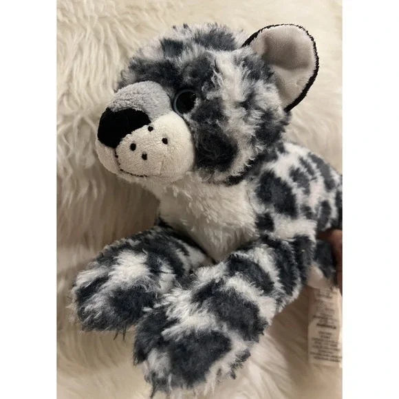 Disney Snow Leopard Plush Stuffed Animal Black‎ Gray White Sitting 14