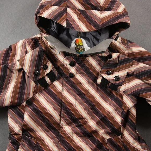 VTG Y2K Burton Striped Dryride Insulated Men Jacket S Snowboard Ski Retro Skate
