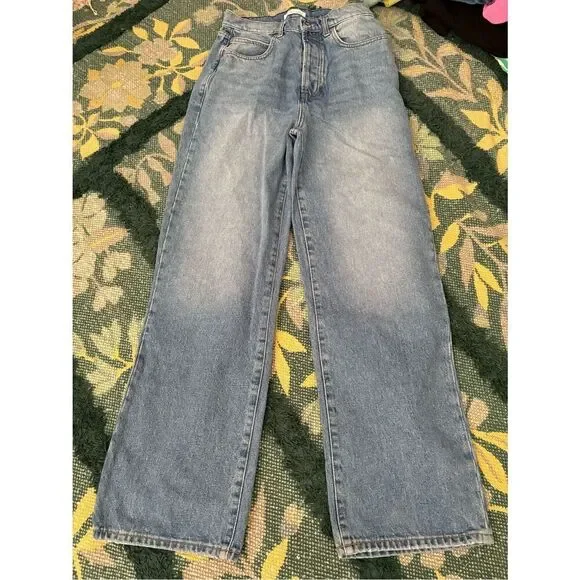 Betro Simone High Waisted Button Fly Wide Leg Jeans Size 29