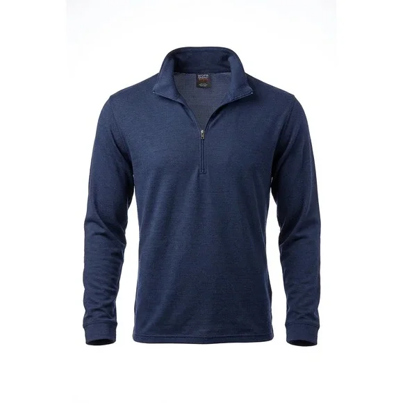Patagonia Capilene 1/4 Zip Base Layer Shirt M USA Waffle‎ Knit Navy Outdoor