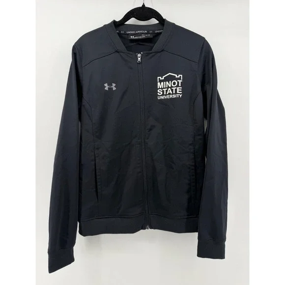 Under Armour Minot State University Beavers Track Jacket Black Womens Small