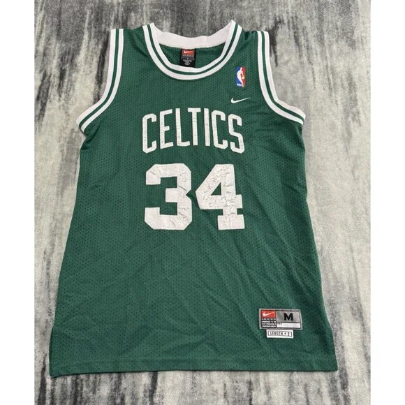 Vintage Y2k Nike Boston Celtics Basketball Jersey YOUTH Medium Paul Pierce #34