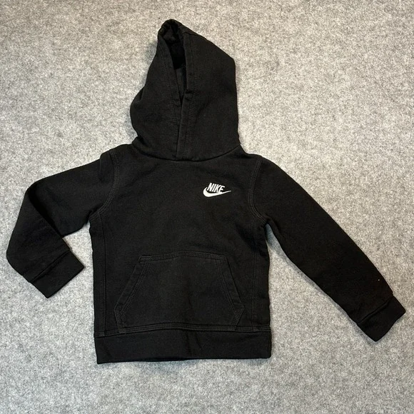 Nike Sportswear‎ Pullover Hoodie 3T Black Cotton Fleece