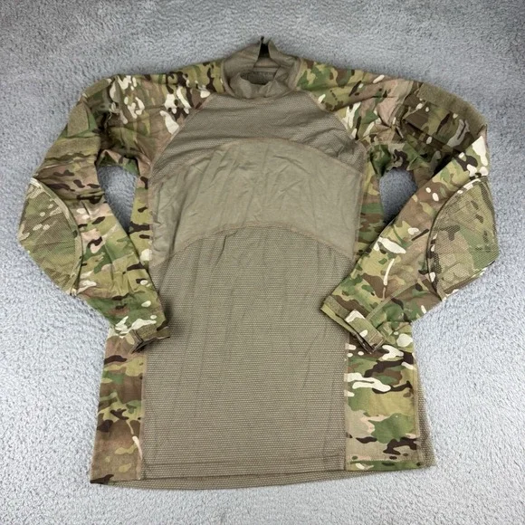 US Army Combat Shirt Mens Large Flame Resistant Long Sleeve Military Multicam