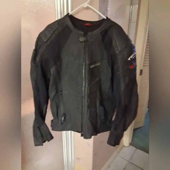 Teknic Tasc Black.Motorcycle Jacket XL Size 52 Leather
