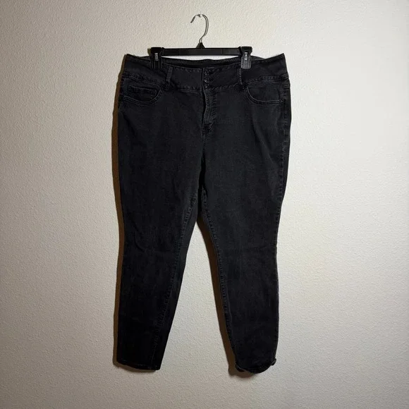 Royalty For Me Skinny Jeans‎ Women 38x27 Black Denim Stretch Slim Fit Streetwear