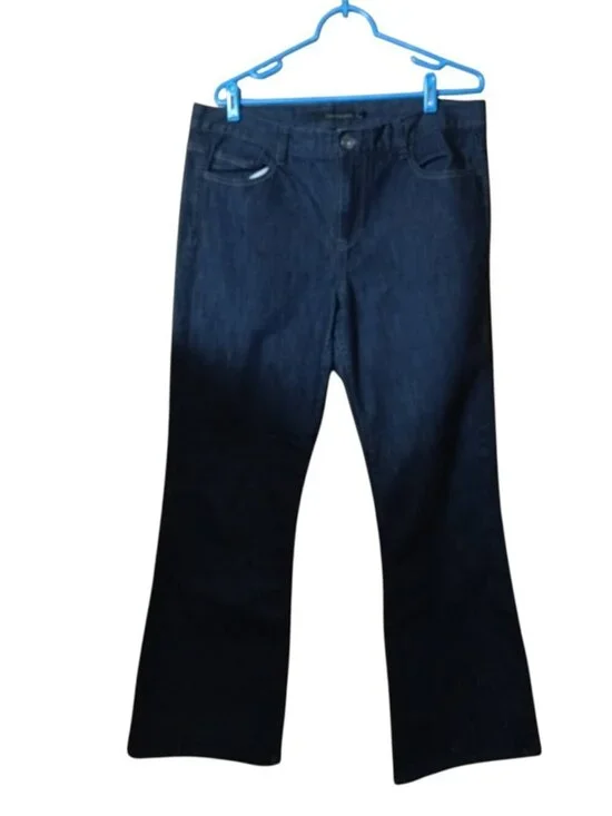 Calvin Klein Jeans Women's Size 32 Blue Flare High Rise Dark Wash Denim Jeans