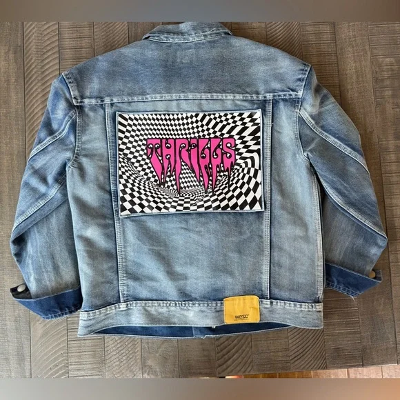 Wesc Trucker Guilty Pleasures Jean Jacket Unisex Men’s Size S or Women’s Size M