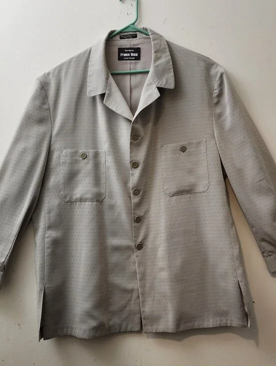 Vtg Franco Vessi Men’s Shirt Jacket 2X Franco Polyester Microfiber Shacket 90s