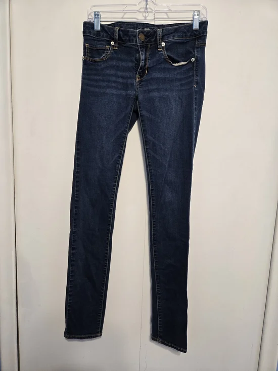 American Eagle Super‎ Stretch Skinny Jeans Dark Wash Women's 6 Long