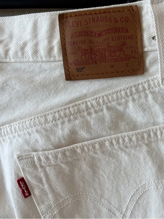 Levi's White Straight-Leg Jeans Women’s 26‎ x 26