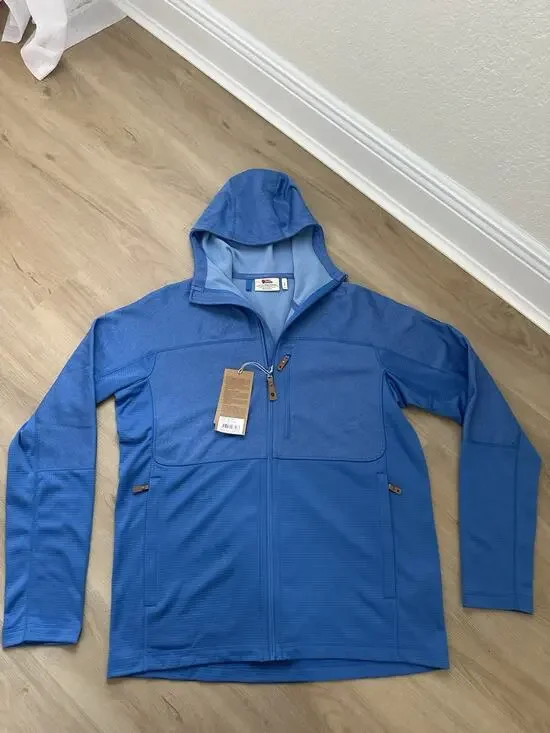 Fjallraven Abisko Trail Fleece Hooded Jacket 82257 Full Zip UN Blue Men’s XL
