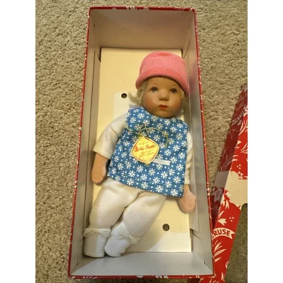 Vintage Kathe Kruse Baby Doll Wire Body Germany *WRITING ON BOX