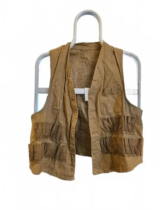 Vintage American 1940’s hunting Vest S? Unknown maker/origin - As is - Antique