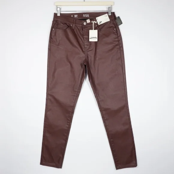 a.n.a Women's‎ Hight Rise Reflective Skinny Denim Jeans Brown Size 8