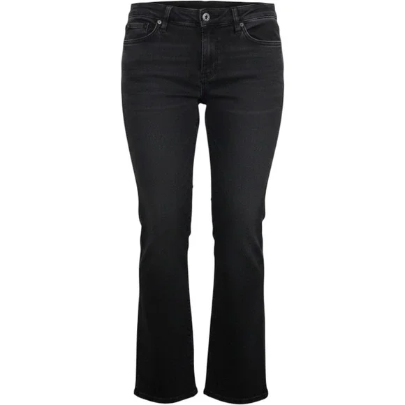 Rock & Republic Size 14L Women's Kassandra Black Sequin Logo Stretch Denim Jean