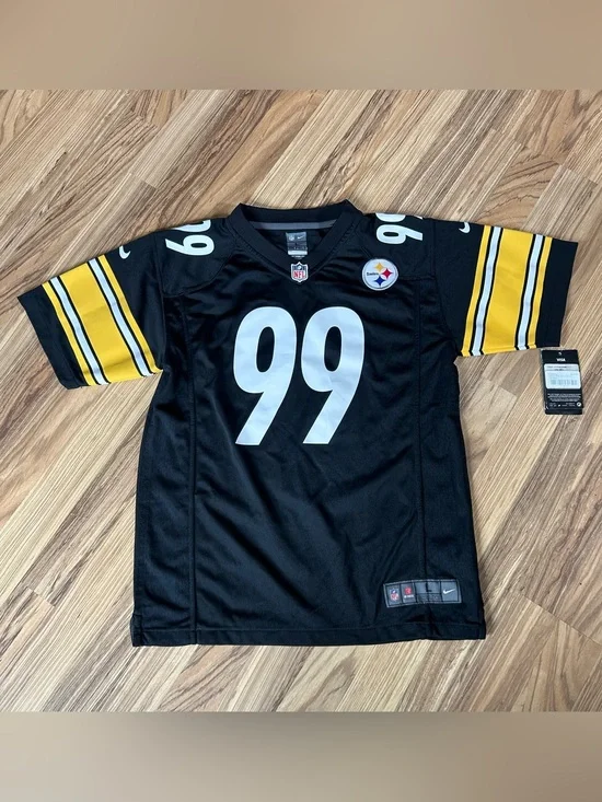 Brett Keisel #99 NFL Nike Pittsburgh Steelers Jersey On Field Youth Large New