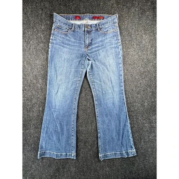 X2 Quality Denim Jeans Womens‎ 10R Blue Cotton Mid Rise Medium Wash Wide Leg