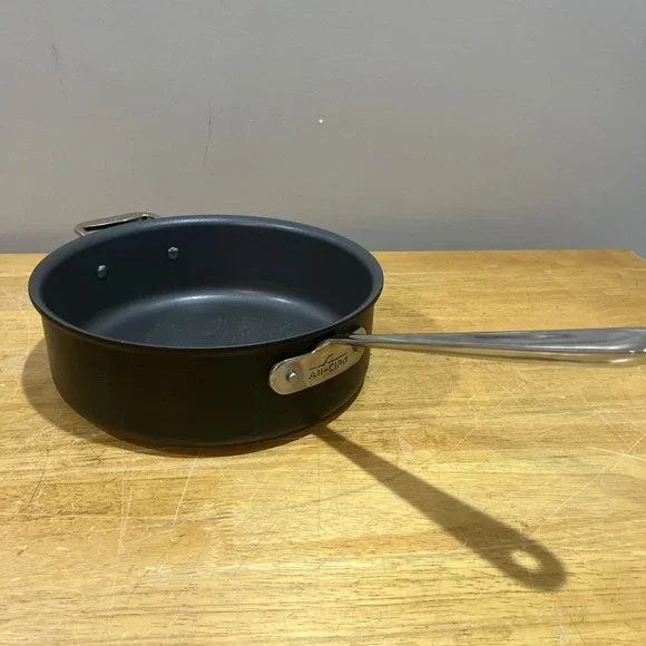 All-Clad HA1 4 Qt 12 inch Saute Pan‎ Hard Anodized Nonstick Helper Handle No Lid
