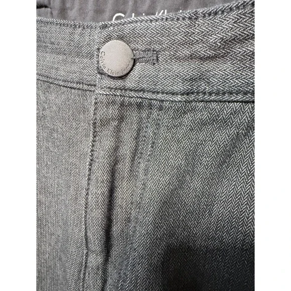 Calvin Klein Jeans Mens Jeans‎ 34x32 Gray Herringbone Straight Leg Denim Cotton