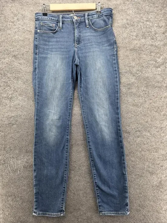 Athleta Jeans Womens S Blue Skinny Slim Mid Rise Stretch Denim 32 Inseam