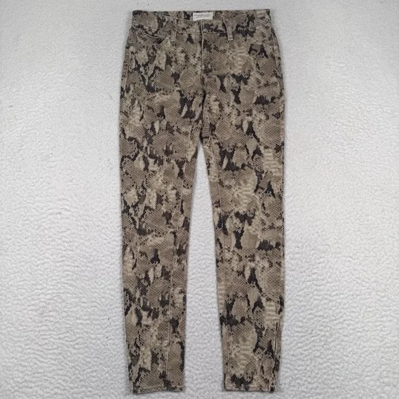 Ralph Lauren Denim & Supply Jeans Size 26 Snakeskin Low Rise Zip Ankle‎ Festival