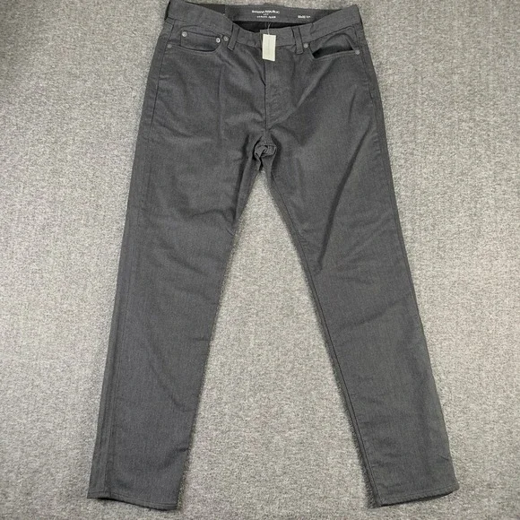 Banana Republic Travel Jean Men 33x31 Gray Slim Fit Pants Modern NEW