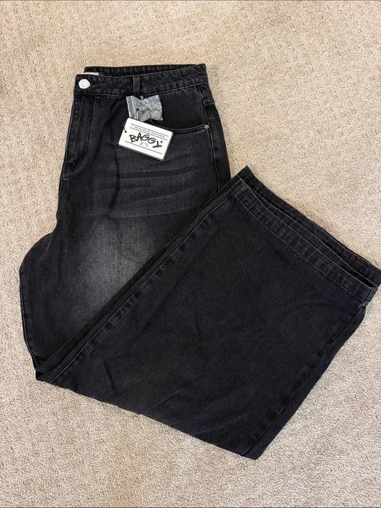 Baggy Clothing US Black Men's Baggy Skater Y2K Jeans - XL