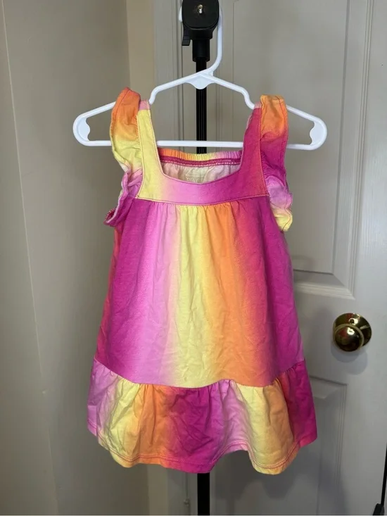 The Children's Place Pink, Yellow & Orange Ombre Tank Dress