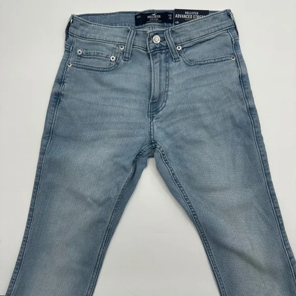 Hollister Advanced‎ Stretch Super Skinny Jeans Light Wash Mens 28x28 NEW NWT