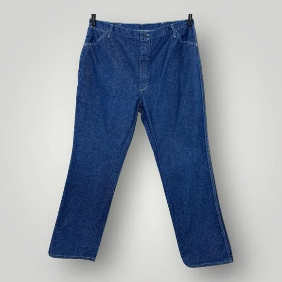Bulwark FR Jeans Men Size 44x34‎ Blue Denim Relaxed Fit Fire Resistant Straight